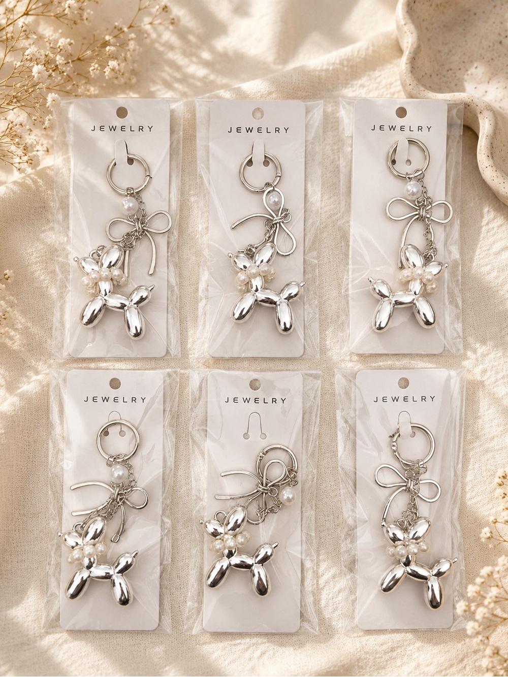 6 silver balloon dog
